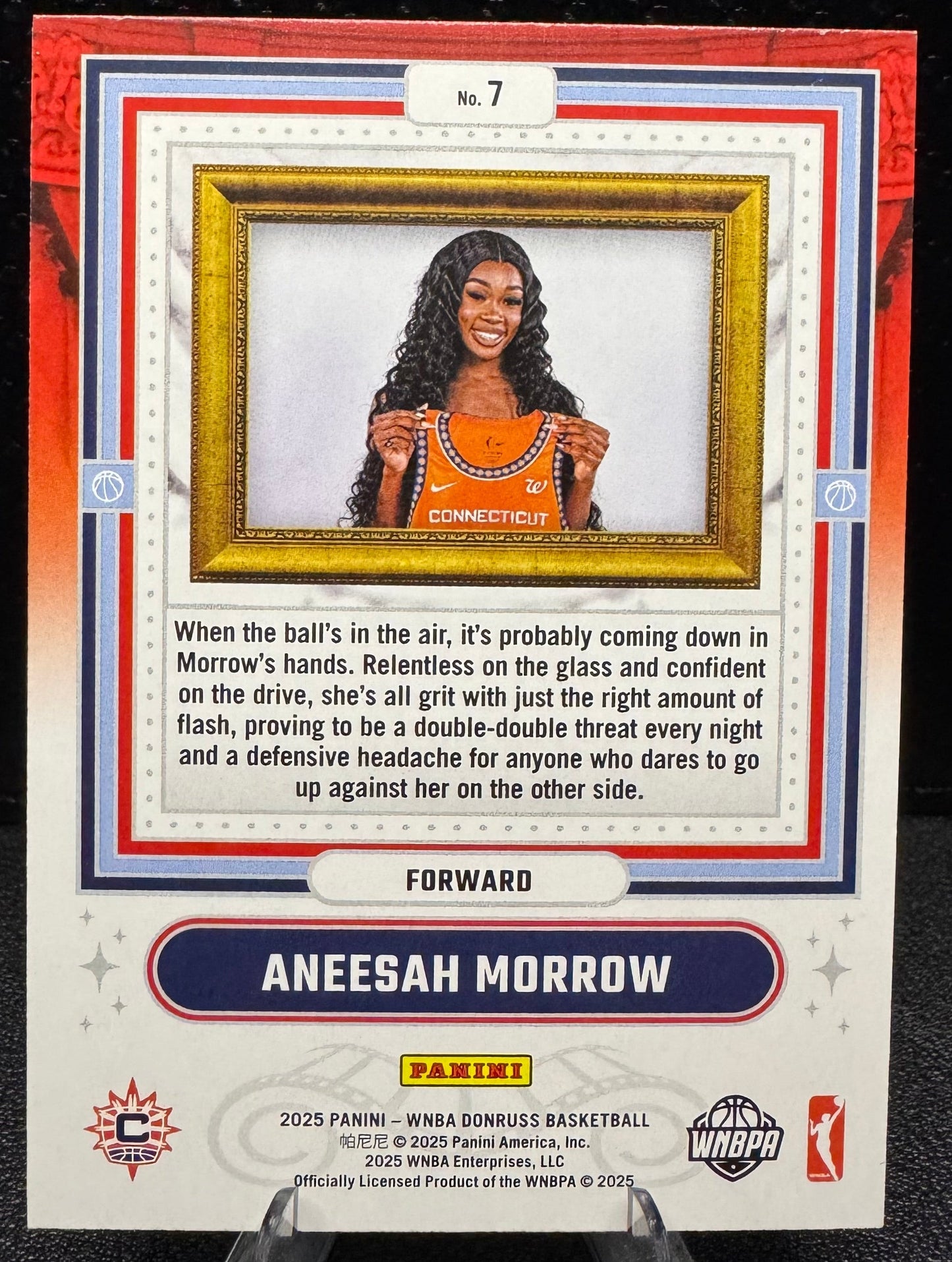 2025 Donruss WNBA Franchise Features Press Proof 7 Aneesah Morrow RC Connecticut Sun - 787 Hobby House