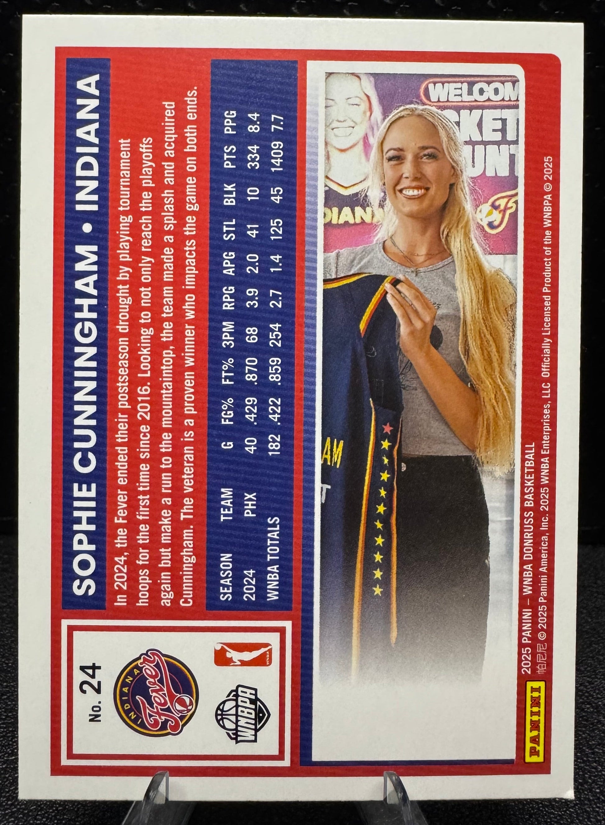 2025 Donruss WNBA Holo 24 Sophie Cunningham Indiana Fever - 787 Hobby House