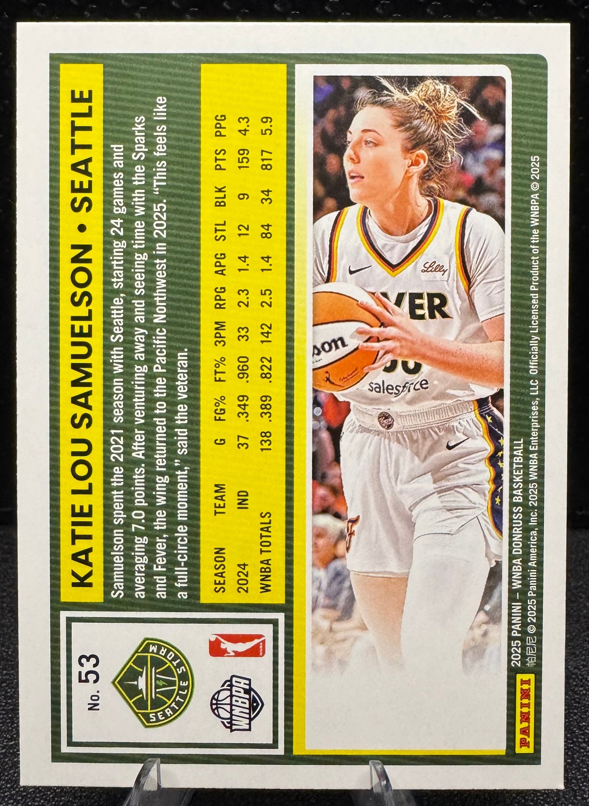 2025 Donruss WNBA Holo 53 Katie Lou Samuelson Seattle Storm - 787 Hobby House