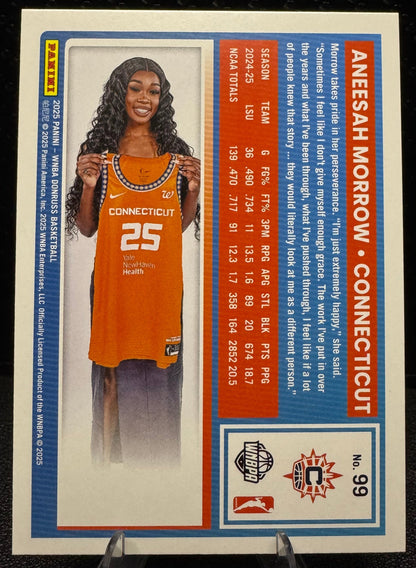 2025 Donruss WNBA Holo 99 Aneesah Morrow RR RC Connecticut Sun - 787 Hobby House