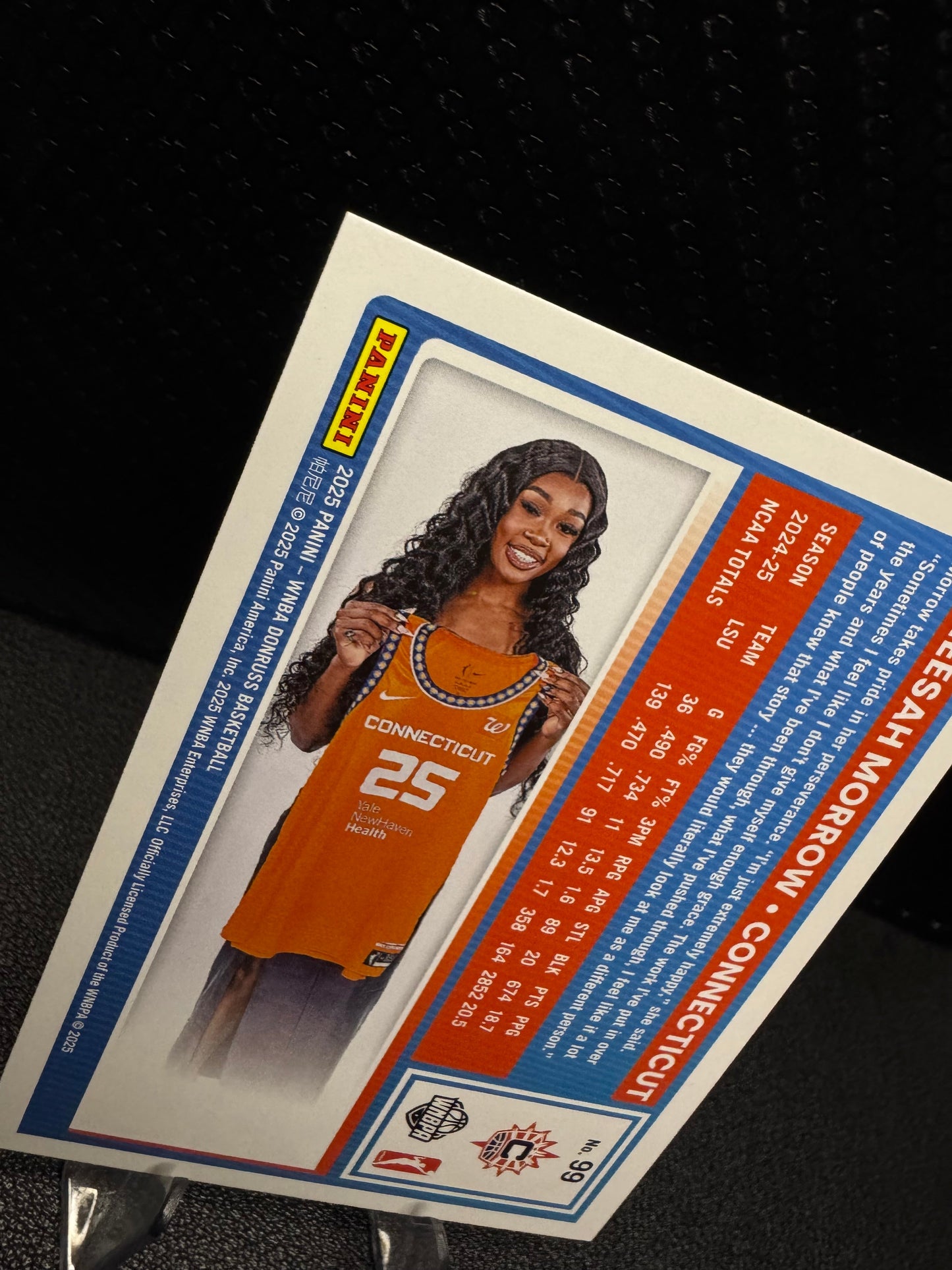 2025 Donruss WNBA Holo 99 Aneesah Morrow RR RC Connecticut Sun - 787 Hobby House