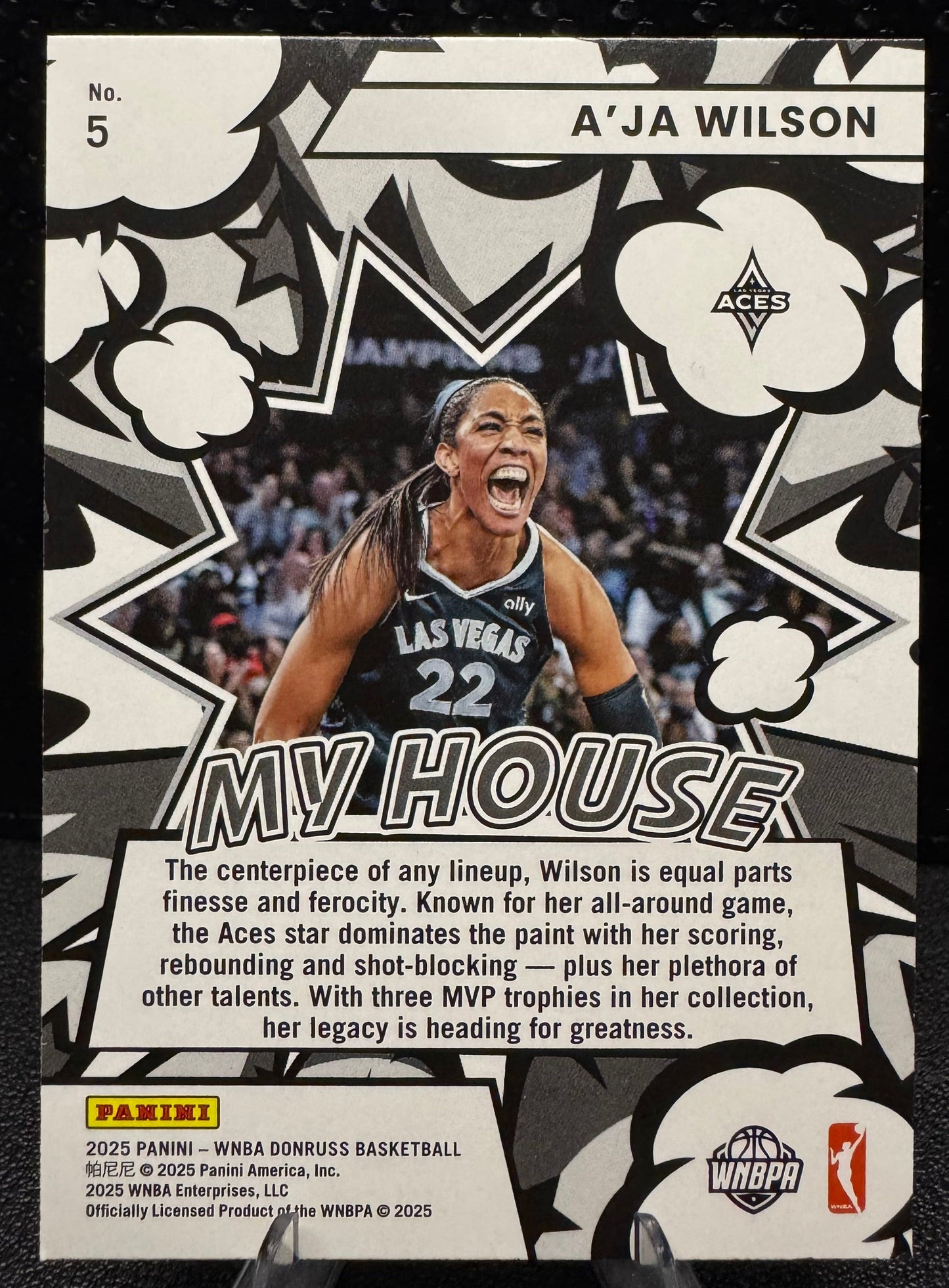 2025 Donruss WNBA My House 5 A'ja Wilson Las Vegas Aces - 787 Hobby House