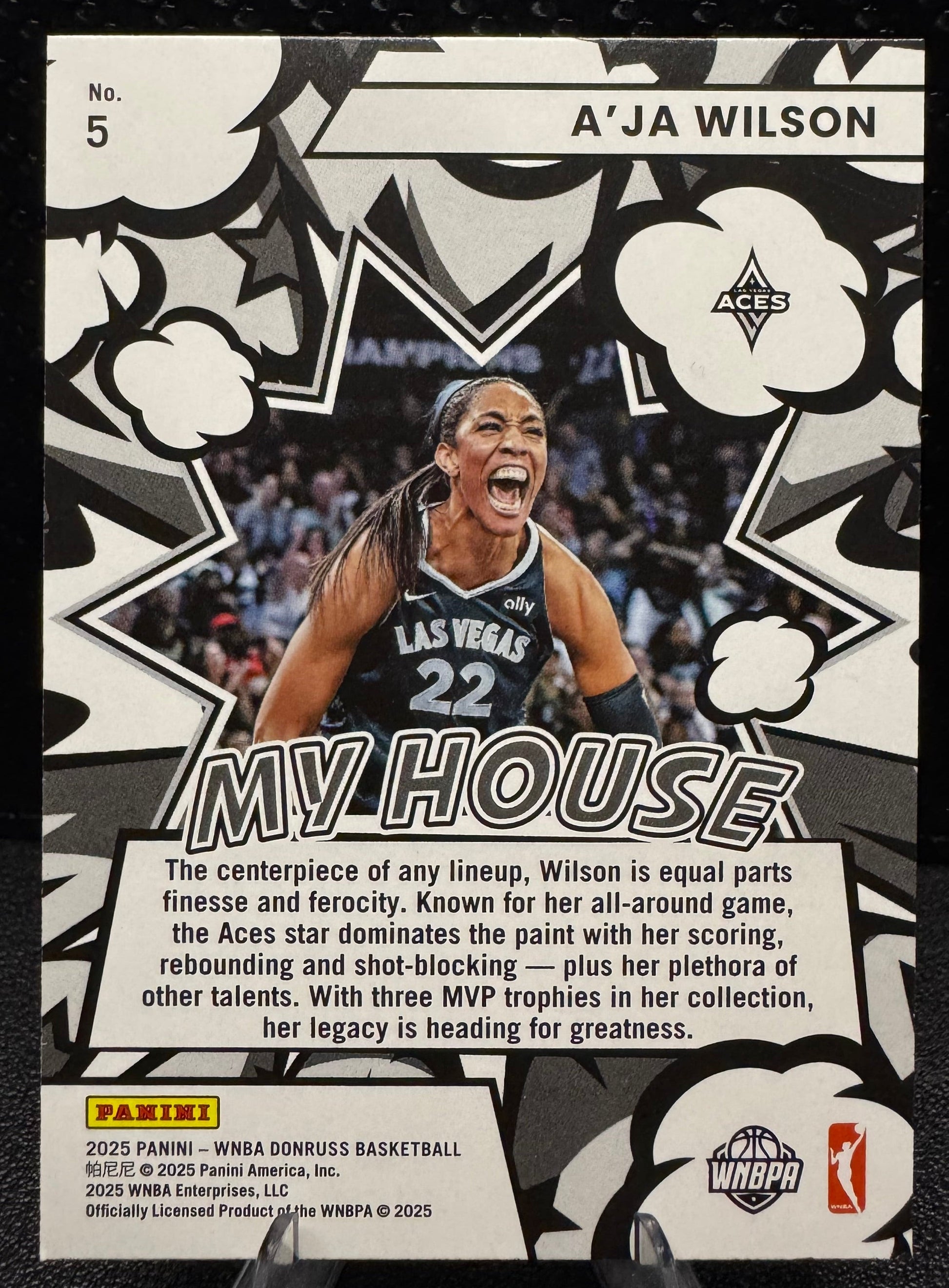 2025 Donruss WNBA My House 5 A'ja Wilson Las Vegas Aces - 787 Hobby House
