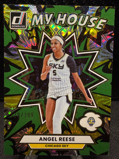 2025 Donruss WNBA My House Green Fireworks 6 Angel Reese Chicago Sky - 787 Hobby House