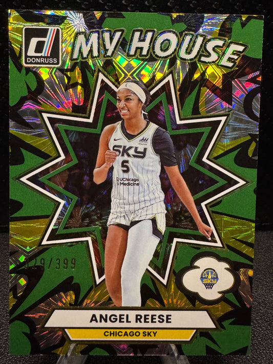 2025 Donruss WNBA My House Green Fireworks 6 Angel Reese Chicago Sky - 787 Hobby House