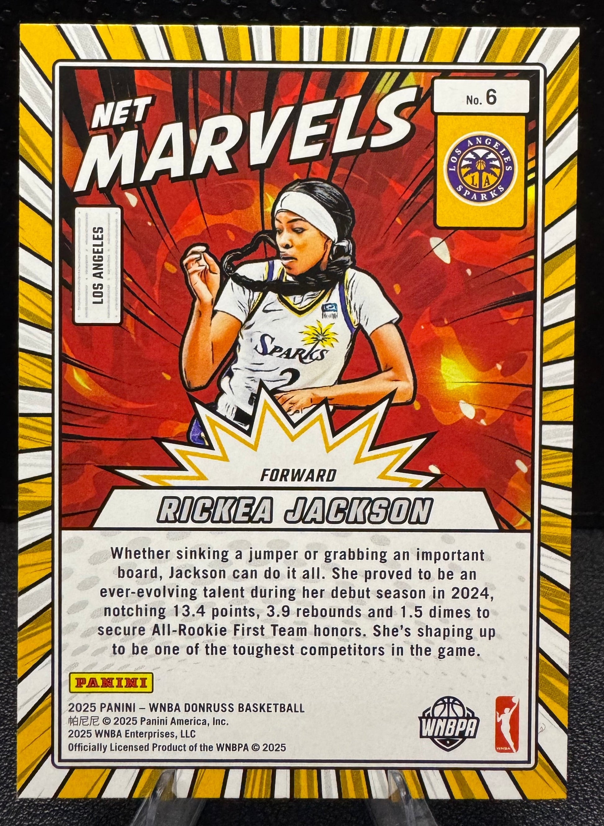 2025 Donruss WNBA Net Marvels 6 Rickea Jackson Los Angeles Sparks - 787 Hobby House