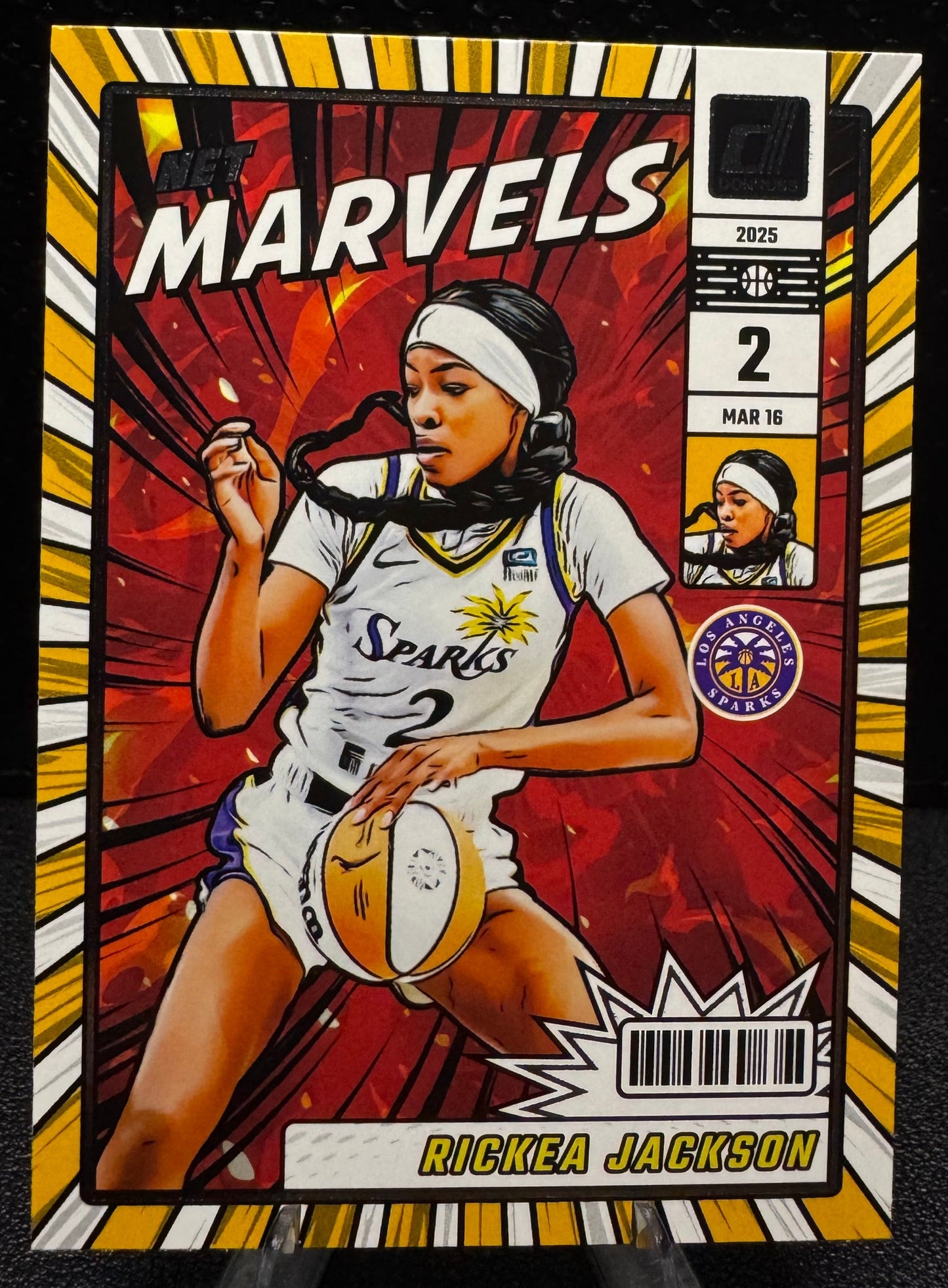 2025 Donruss WNBA Net Marvels 6 Rickea Jackson Los Angeles Sparks - 787 Hobby House
