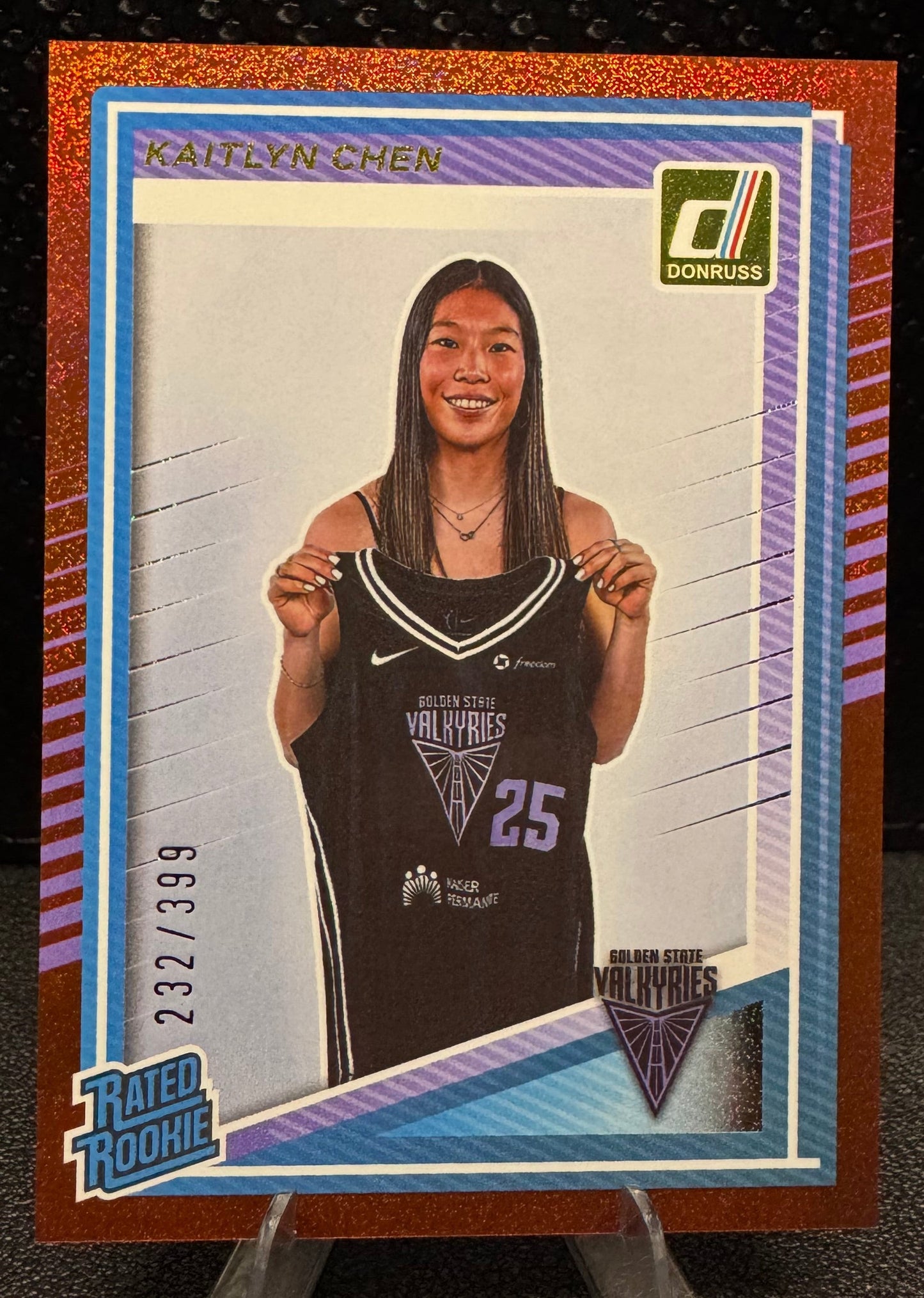 2025 Donruss WNBA Red Shimmer 90 Kaitlyn Chen RR RC 232/399 - 787 Hobby House