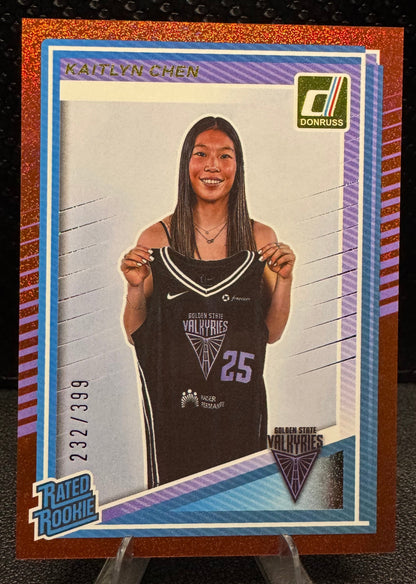 2025 Donruss WNBA Red Shimmer 90 Kaitlyn Chen RR RC 232/399 - 787 Hobby House