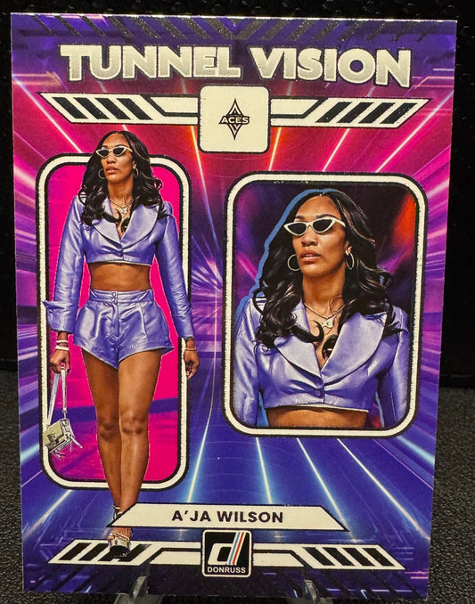 2025 Donruss WNBA Tunnel Vision 13 A'ja Wilson Las Vegas Aces - 787 Hobby House