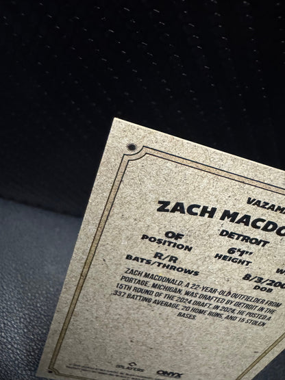 2025 Onyx Vintage Extended VAZAMA Zach Macdonald Autographs - 787 Hobby House