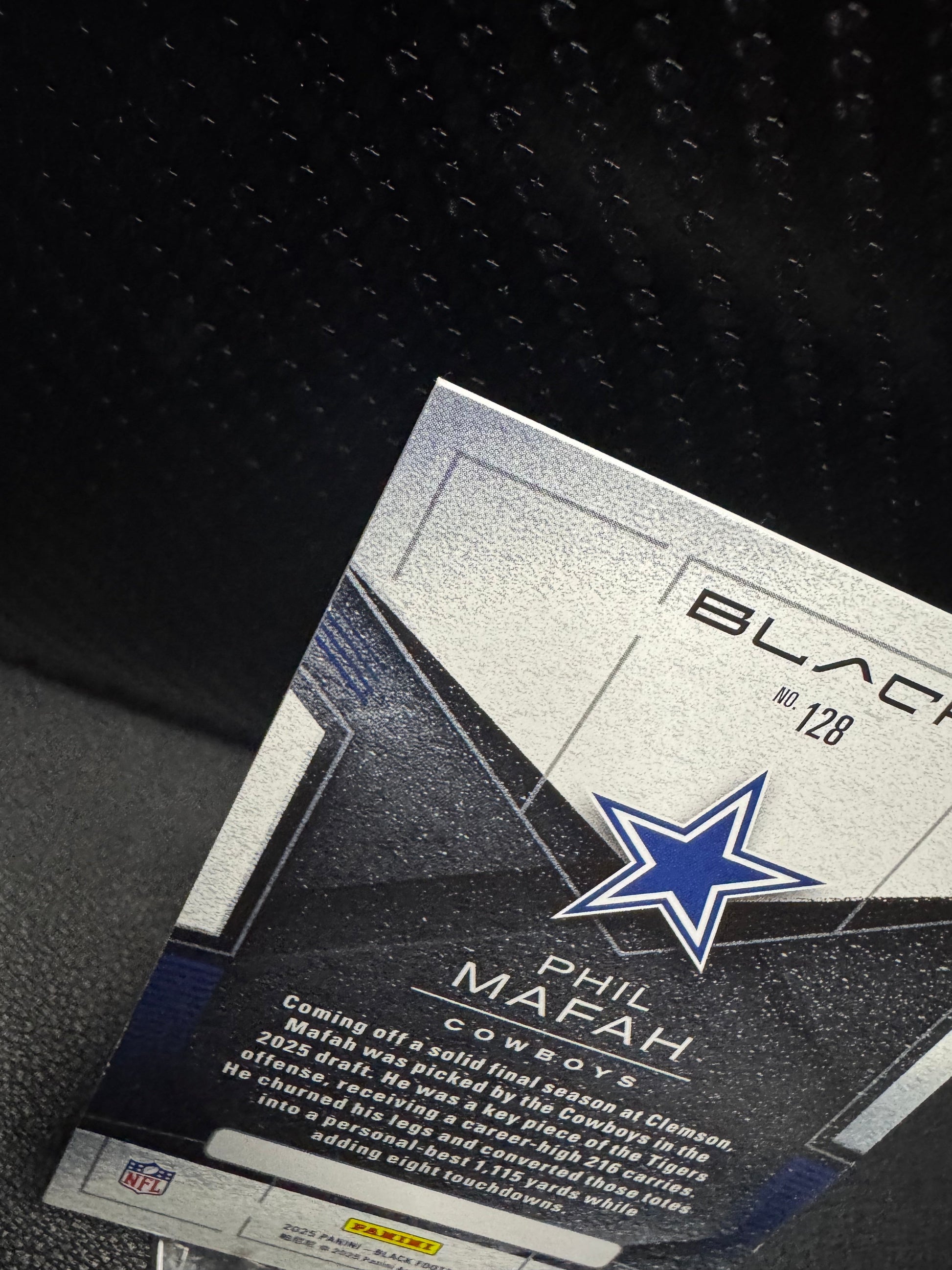2025 Panini Black 128 Phil Mafah Royal 59/99 RC Dallas Cowboys - 787 Hobby House