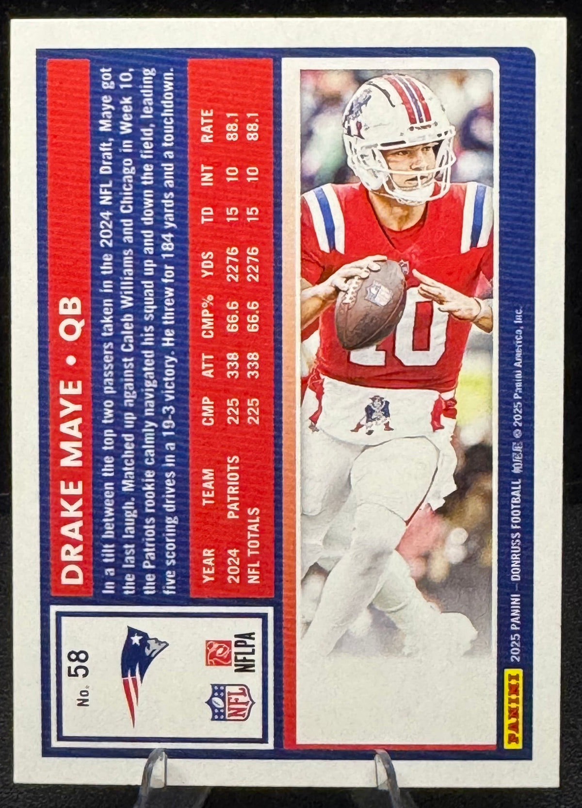 2025 Panini Donruss #58 Drake Maye New England Patriots - 787 Hobby House