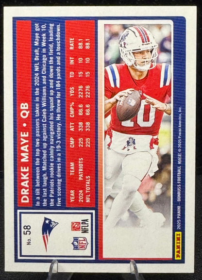 2025 Panini Donruss #58 Drake Maye New England Patriots - 787 Hobby House