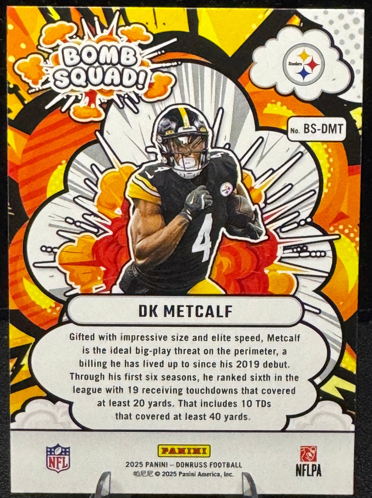 2025 Panini Donruss Bomb Squad! #BS-DMT DK Metcalf Pittsburgh Steelers - 787 Hobby House