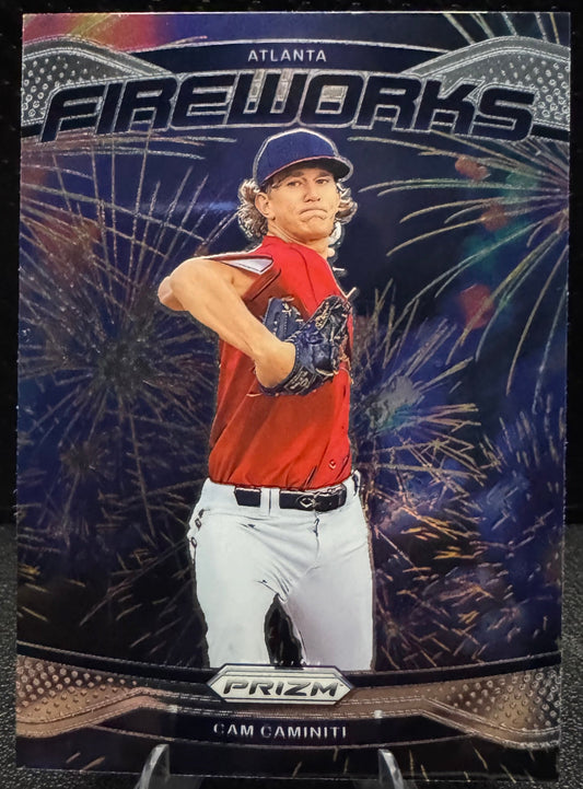 2025 Panini Prizm 24 Cam Caminiti Fireworks Atlanta Braves - 787 Hobby House
