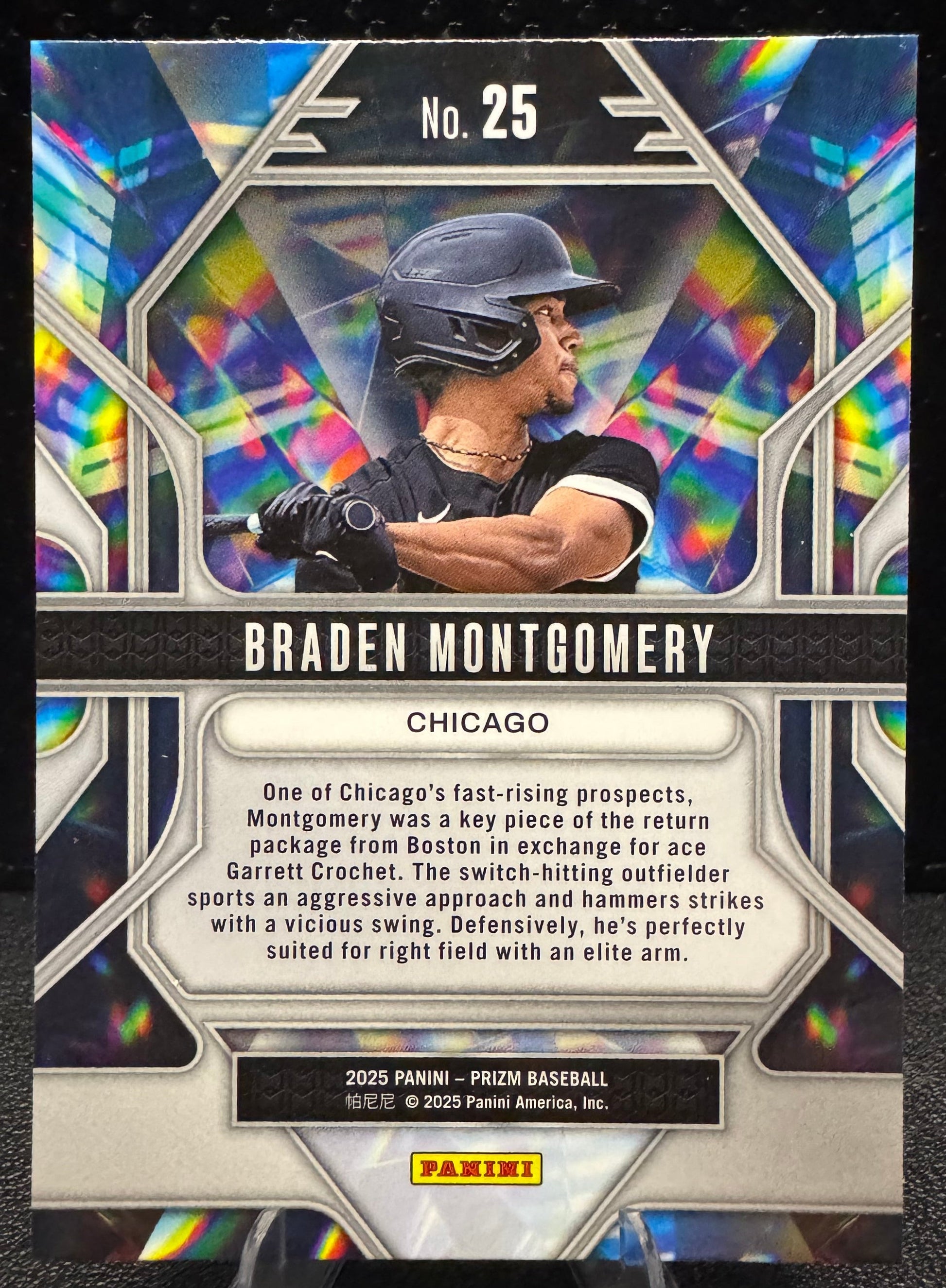 2025 Panini Prizm 25 Braden Montgomery Prizmatic Chicago White Sox - 787 Hobby House