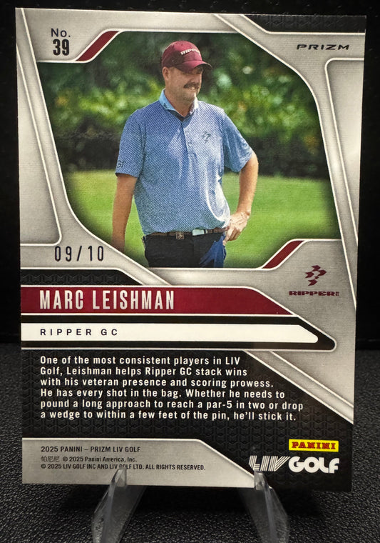2025 Panini Prizm LIV 39 Marc Leishman Gold 9/10 Ripper GC - 787 Hobby House