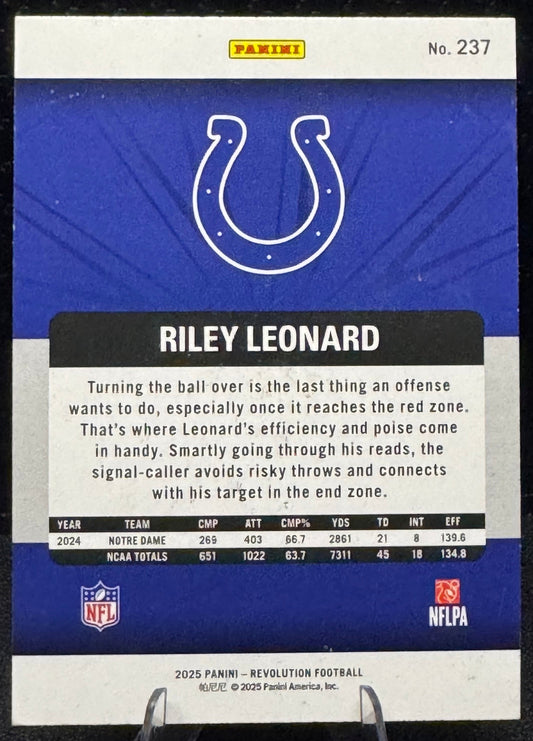 2025 Panini Revolution 237 Riley Leonard RC Indianapolis Colts - 787 Hobby House