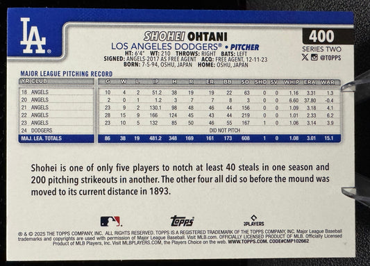 2025 Topps 400 Shohei Ohtani Los Angeles Dodgers - 787 Hobby House