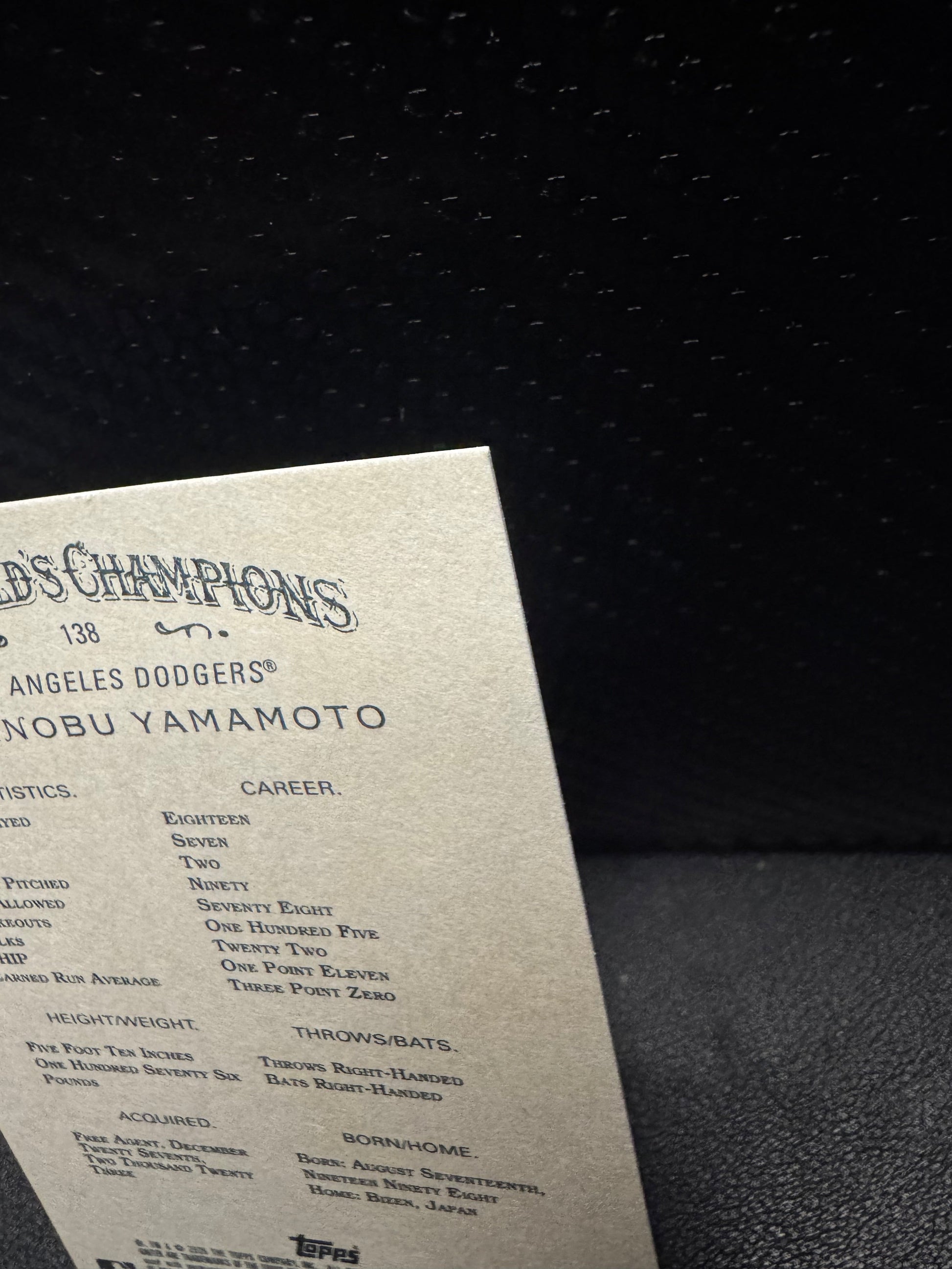 2025 Topps Allen & Ginter 138 Yoshinobu Yamamoto Los Angeles Dodgers - 787 Hobby House