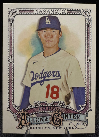 2025 Topps Allen & Ginter 138 Yoshinobu Yamamoto Los Angeles Dodgers - 787 Hobby House