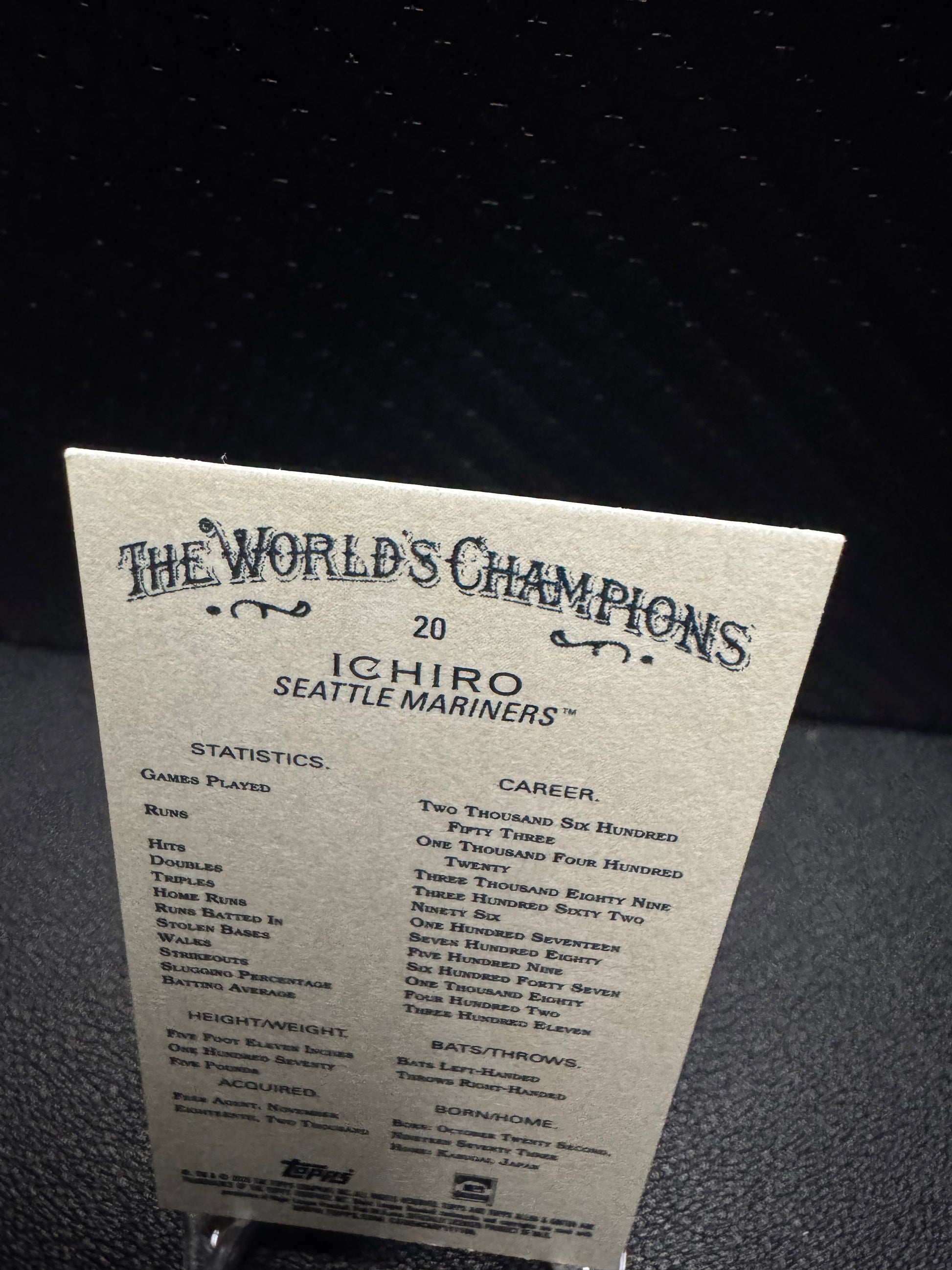 2025 Topps Allen & Ginter 20 Ichiro Mini Black Border - 787 Hobby House