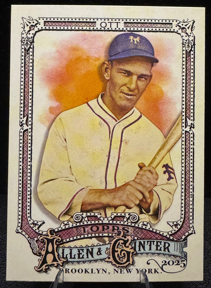 2025 Topps Allen & Ginter 317 Mel Ott New York Giants - 787 Hobby House