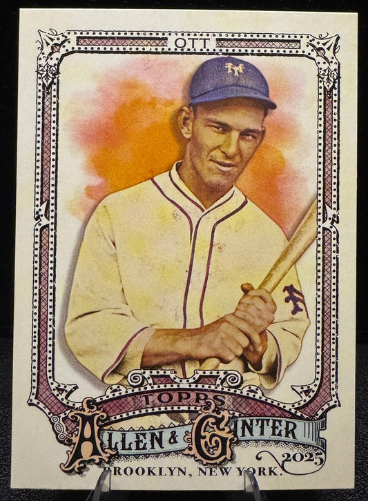 2025 Topps Allen & Ginter 317 Mel Ott New York Giants - 787 Hobby House