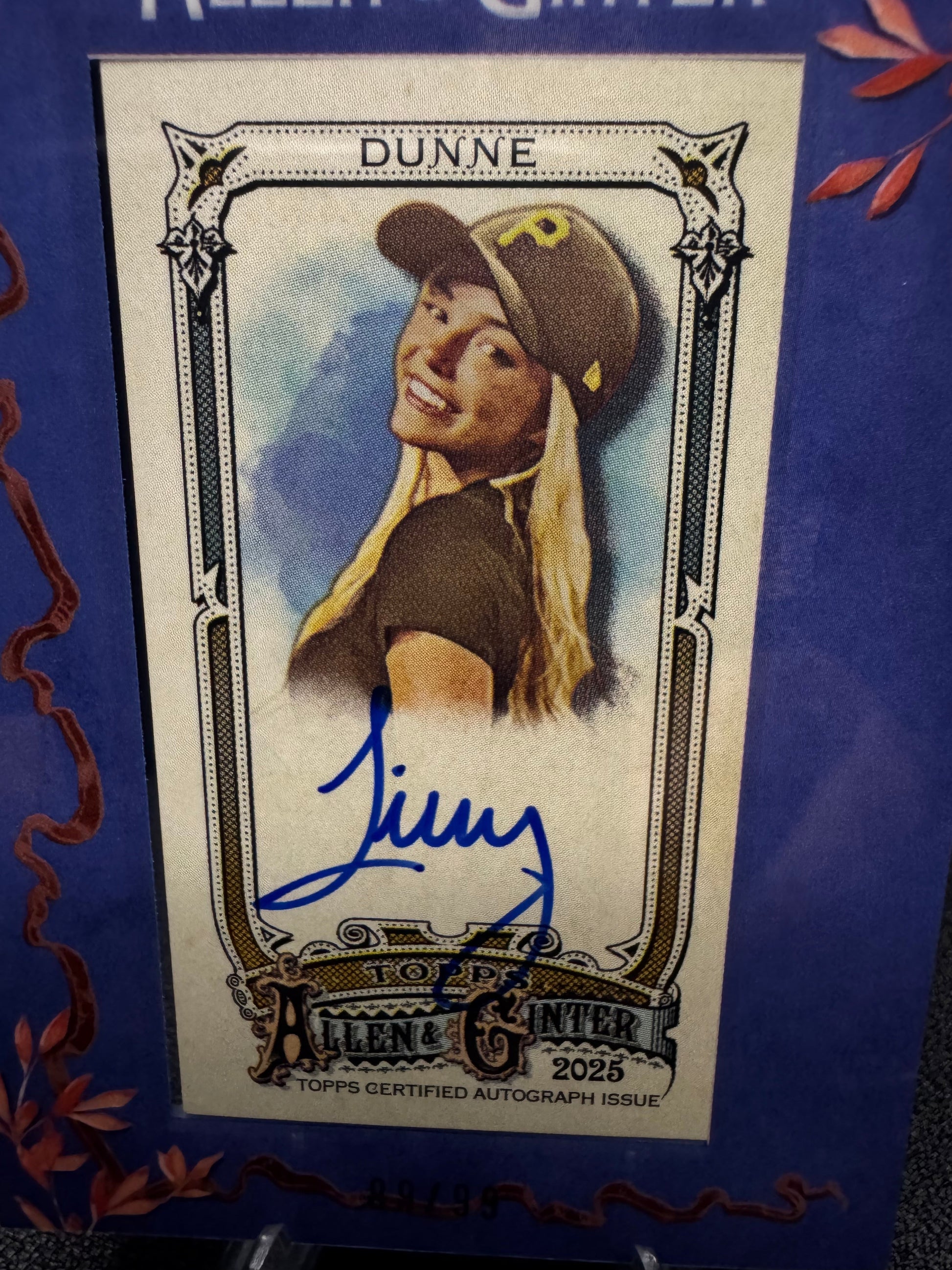 2025 Topps Allen & Ginter MA - LDU Livvy Dunne Framed Mini Autographs Blue 89/99 - 787 Hobby House