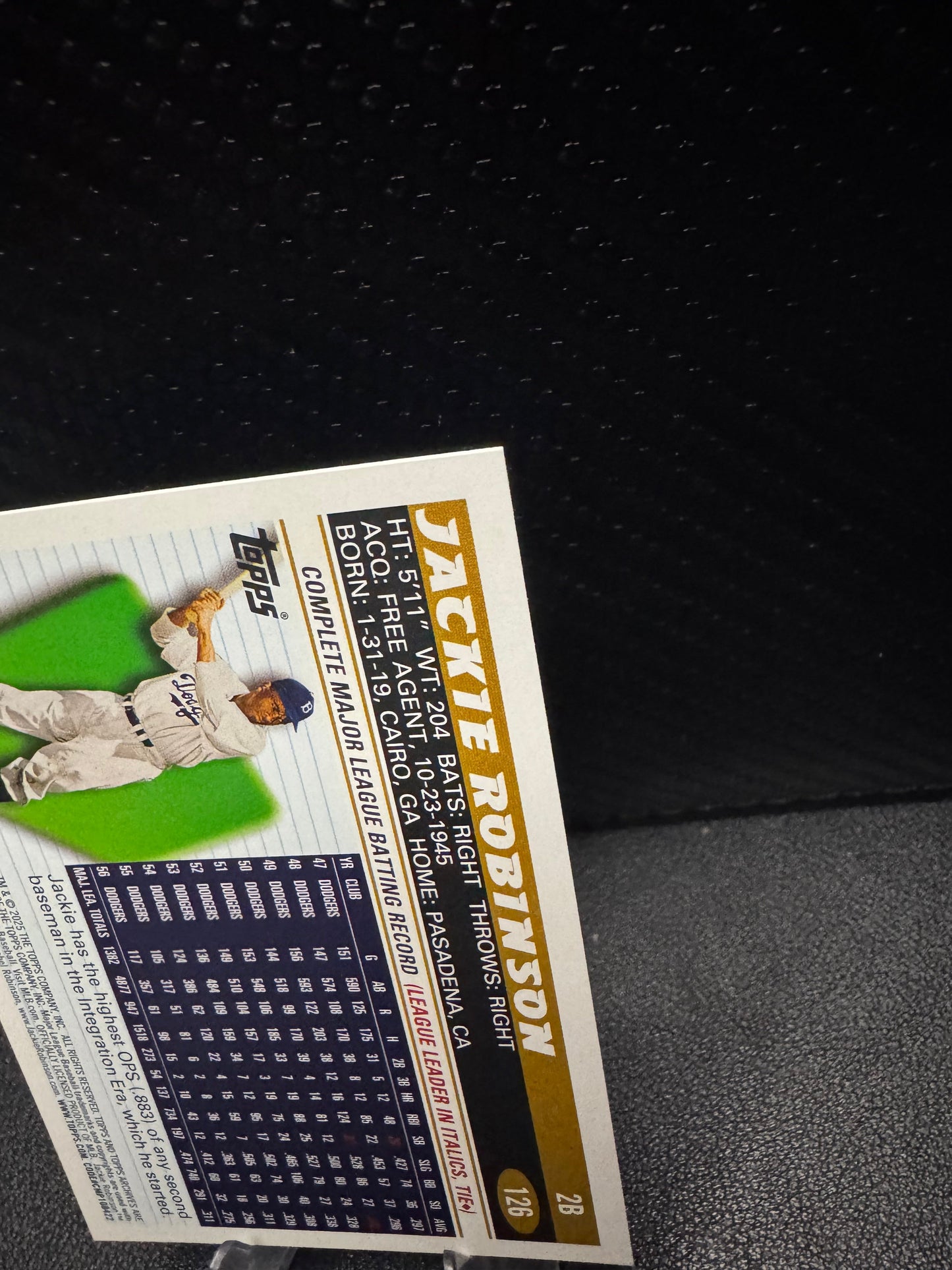 2025 Topps Archives 126b Jackie Robinson Brooklyn Dodgers - 787 Hobby House