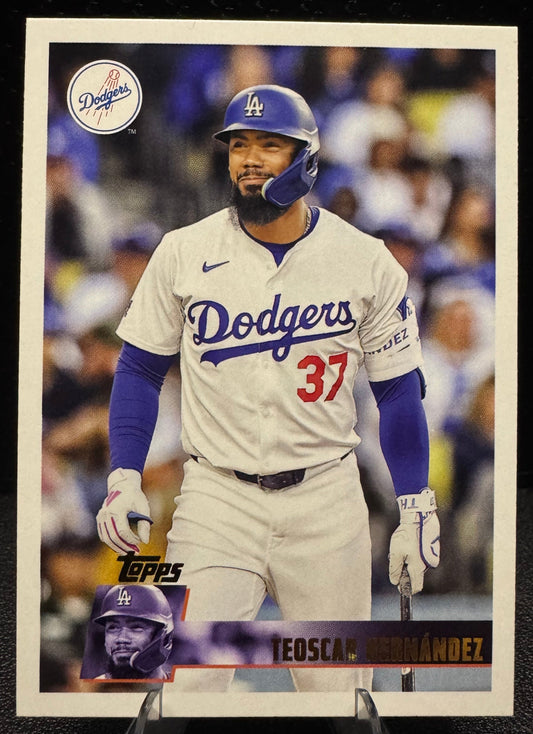 2025 Topps Archives 192 Teoscar Hernández Los Angeles Dodgers - 787 Hobby House