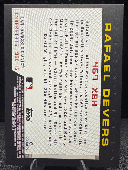 2025 Topps Archives 95C - 15 Rafael Devers 1995 Topps Cyberstats - 787 Hobby House