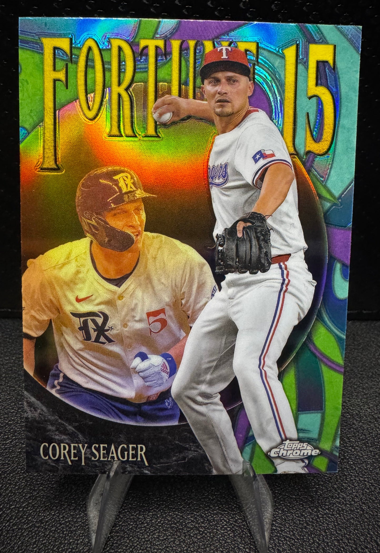 2025 Topps Chrome F15 - 15 Corey Seager Fortune 15 Texas Rangers - 787 Hobby House