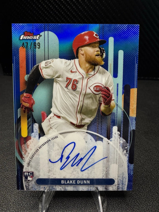 2025 Topps Finest Autographs FA - BDU Blake Dunn AU RC Blue Refractor 47/99 - 787 Hobby House
