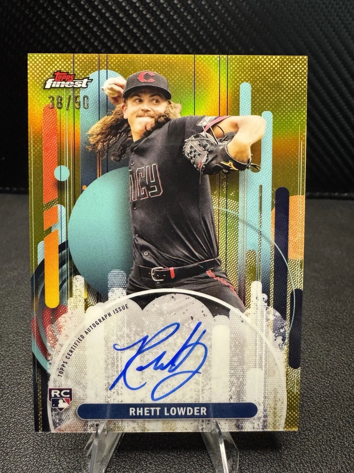 2025 Topps Finest Autographs FA - RL Rhett Lowder AU RC Gold Refractor 38/50 - 787 Hobby House