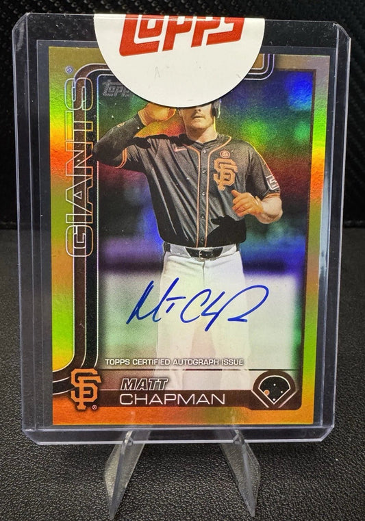 2025 Topps Flagship Real One Autographs Gold Foil 221 Matt Chapman 30/50 EXCH - 787 Hobby House