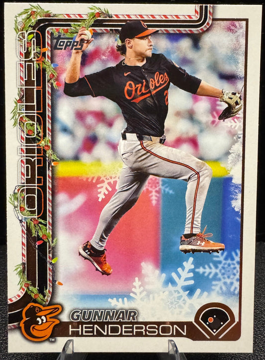 2025 Topps Holiday H18 Gunnar Henderson Baltimore Orioles - 787 Hobby House