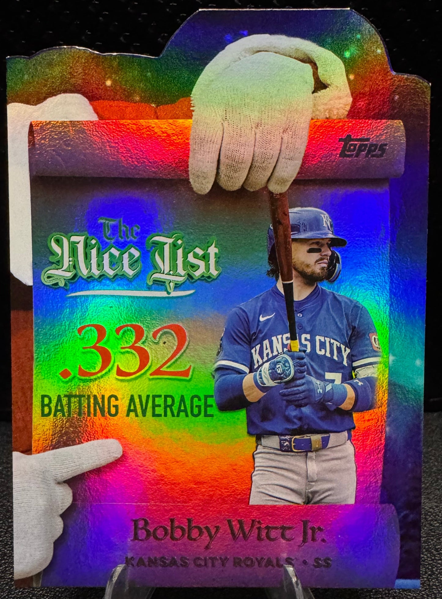 2025 Topps Holiday MNL - 4 Bobby Witt Jr. Making the Nice List Kansas City Royals - 787 Hobby House