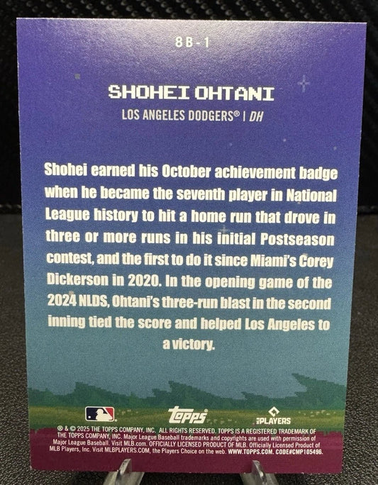 2025 Topps Series 1 8 - Bit Ballers 8B1 Shohei Ohtani Los Angeles Dodgers - 787 Hobby House
