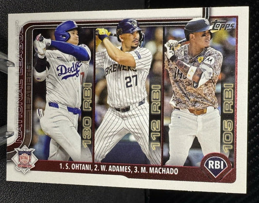 2025 Topps Series 1 League Leaders 86 Shohei Ohtani/Manny Machado/Willy Adames - 787 Hobby House