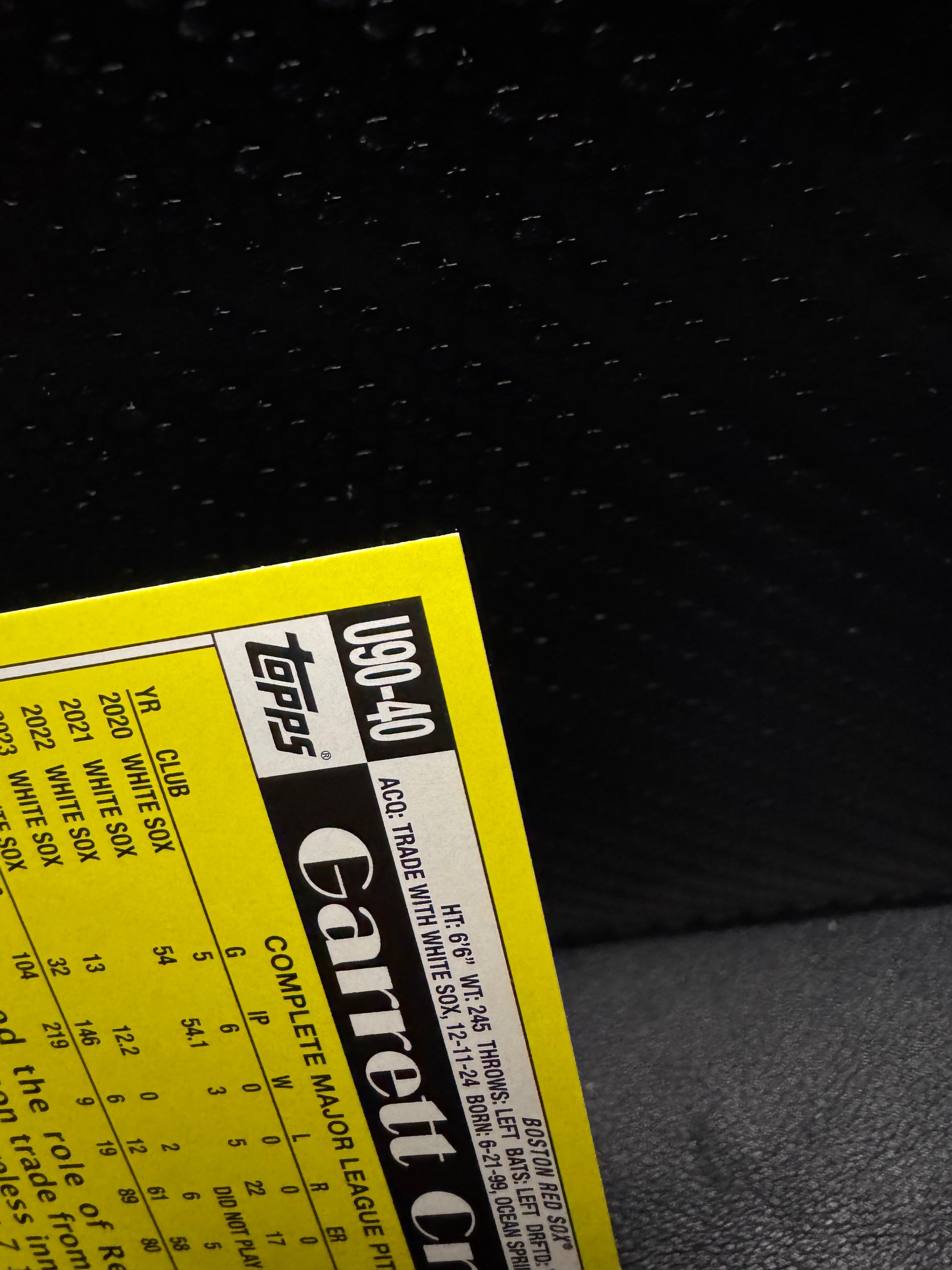 2025 Topps Update - 1990 Topps Baseball 35th Anniversary U90 - 40 Garrett Crochet Boston Red Sox - 787 Hobby House