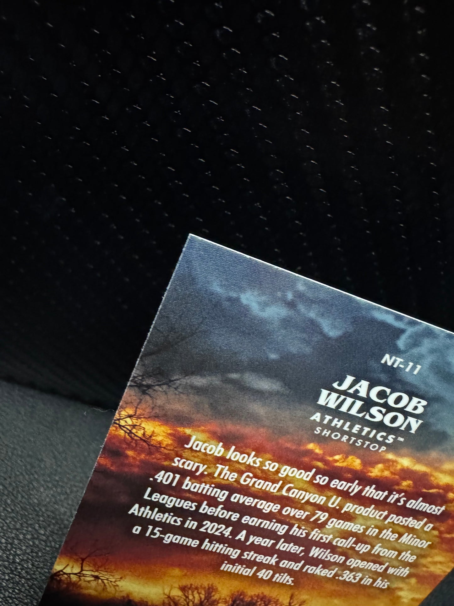 2025 Topps Update - Night Terrors NT - 11 Jacob Wilson RC Athletics - 787 Hobby House