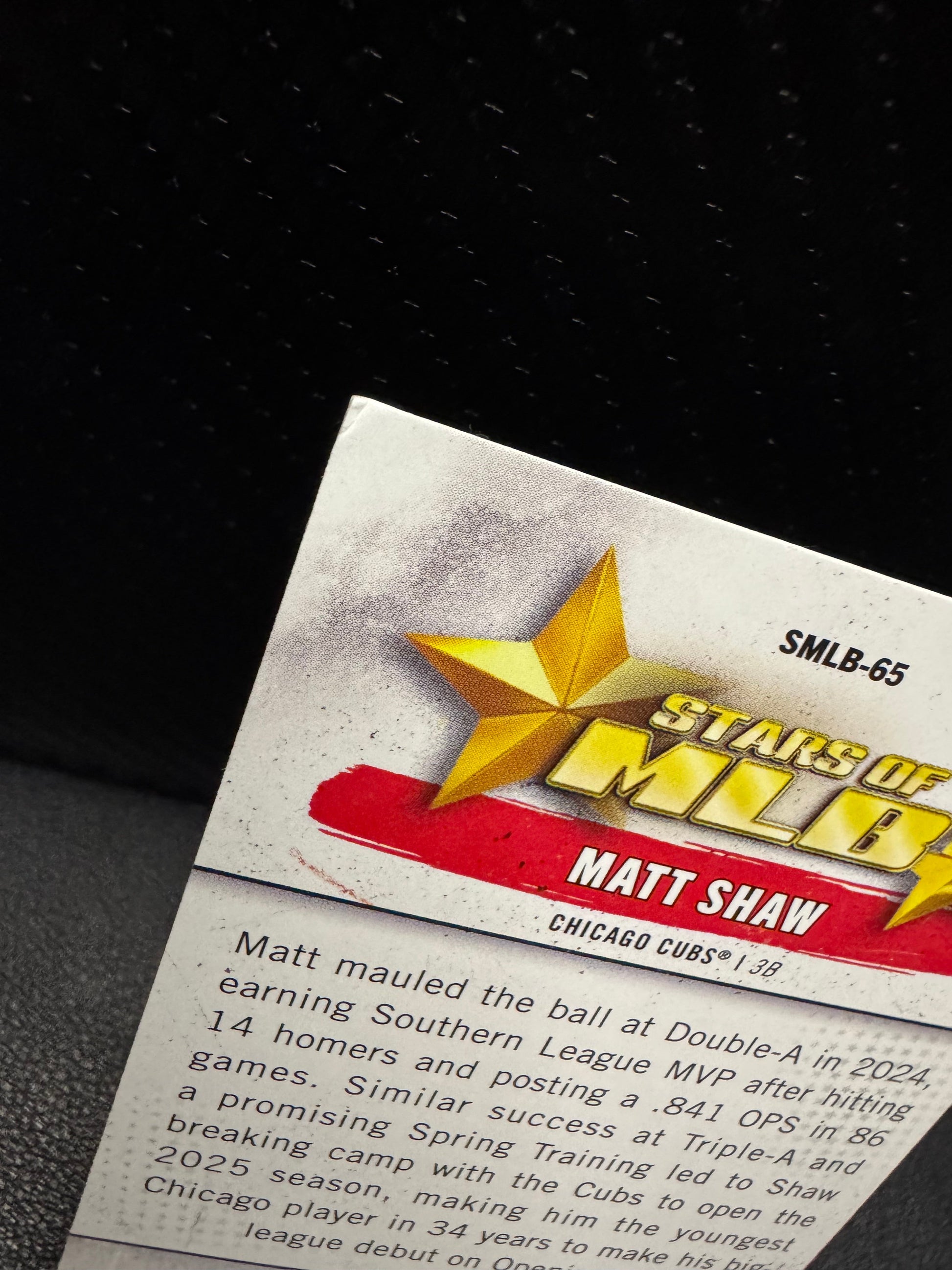 2025 Topps Update - Stars of MLB SMLB - 65 Matt Shaw RC Chicago Cubs - 787 Hobby House