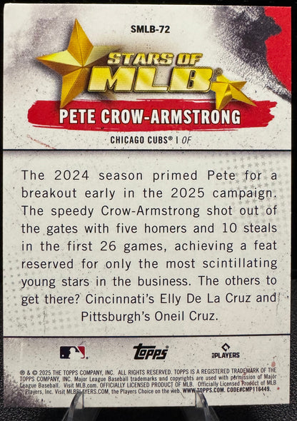 2025 Topps Update - Stars of MLB SMLB - 72 Pete Crow - Armstrong Chicago Cubs - 787 Hobby House