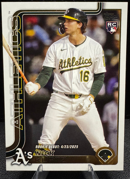 2025 Topps Update US197 Nick Kurtz RC Oakland Athletics - 787 Hobby House