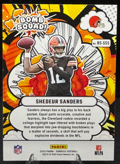 2025 Donruss Bomb Squad #1 Shedeur Sanders Cleveland Browns