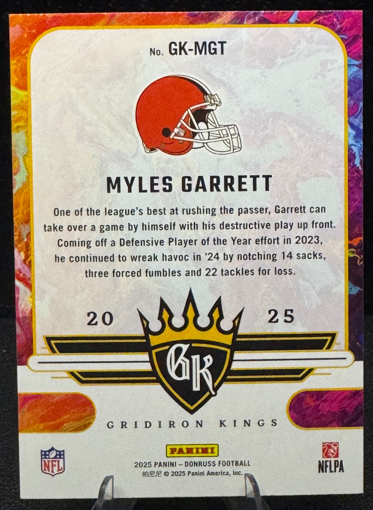 2025 Donruss Gridiron Kings #GK-MGT Myles Garrett Cleveland Browns