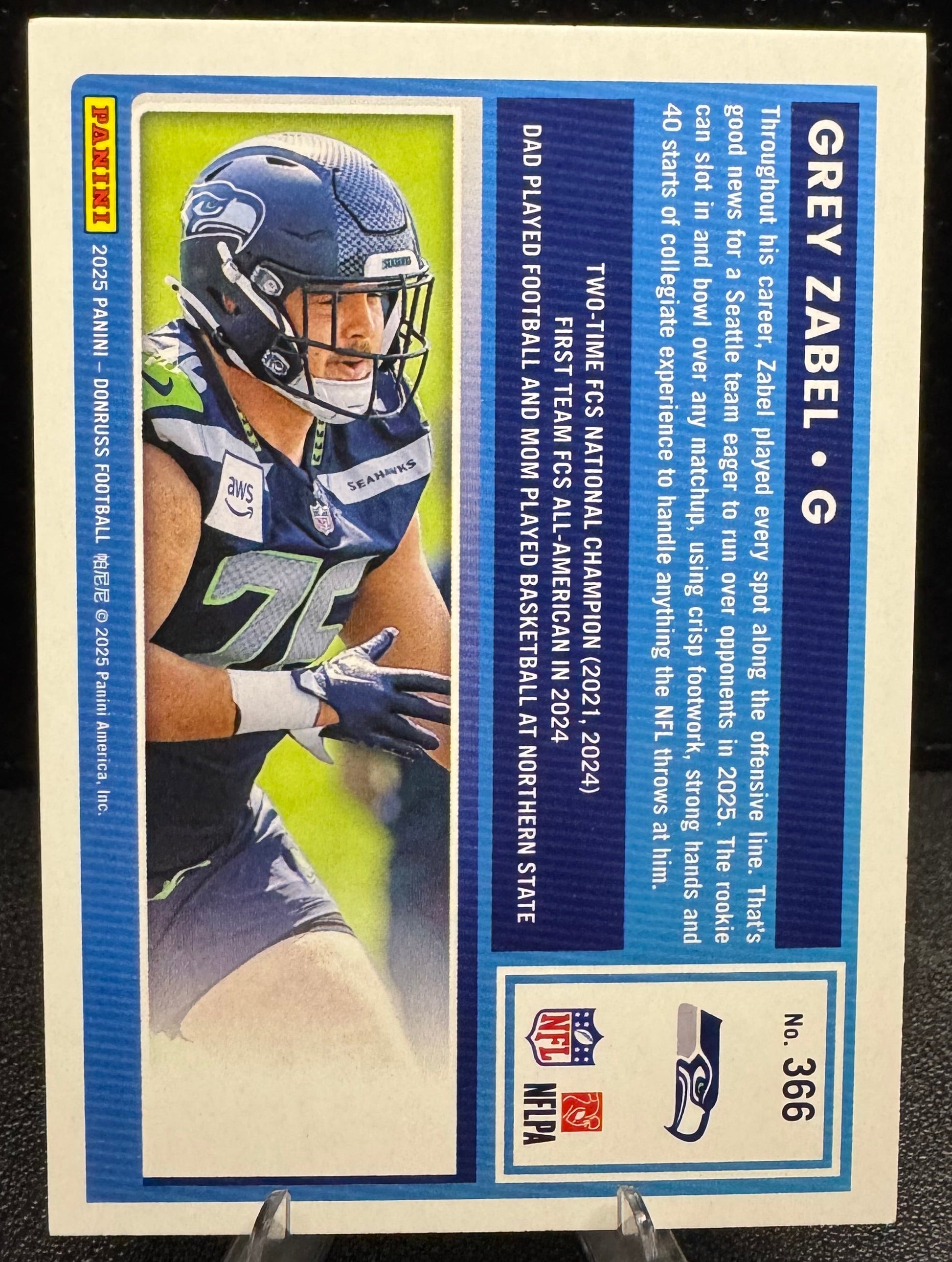 2025 Donruss Press Proof Purple #366 Grey Zabel Rated Rookie
