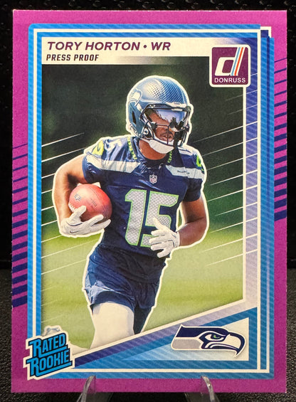 2025 Donruss Press Proof Purple #388 Tory Horton Rated Rookie